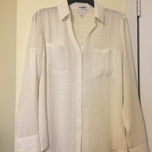 Express White Button Down Slim Fit